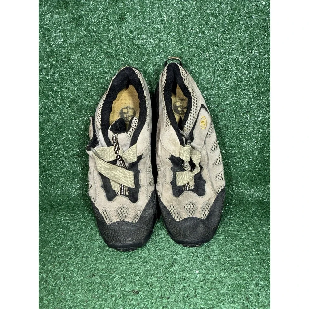 Merrell Mesa Vent Kids Size 6 Hiking Beige Trail Slip On Shoes Hook Loop Sneaker